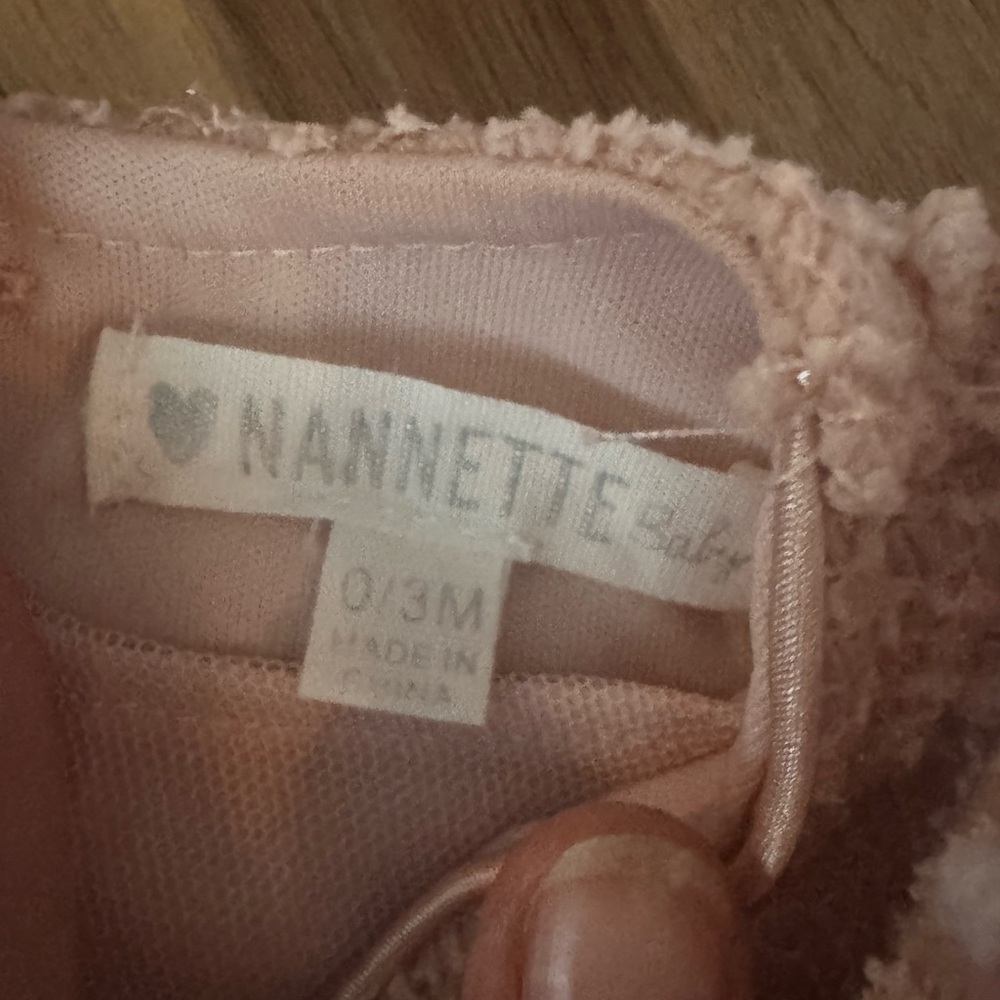 NWT Mauve Rose Tweed Baby Girl Dress - Picture 3 of 3